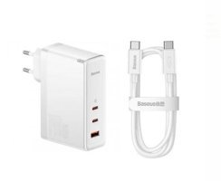 Baseus Universal Type-C Kablolu 40 W Hızlı Şarj Aleti Beyaz