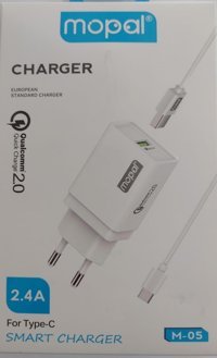 Mopal M-05 Universal Type-C Kablolu Hızlı Şarj Aleti Beyaz
