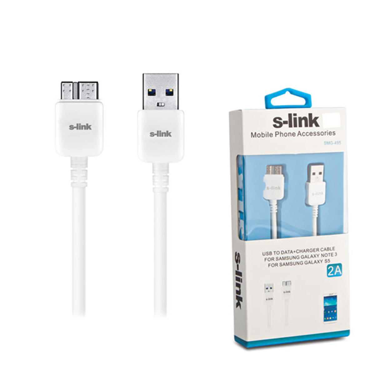 Slink SMG-495 Universal Kablolu Hızlı Şarj Aleti Beyaz