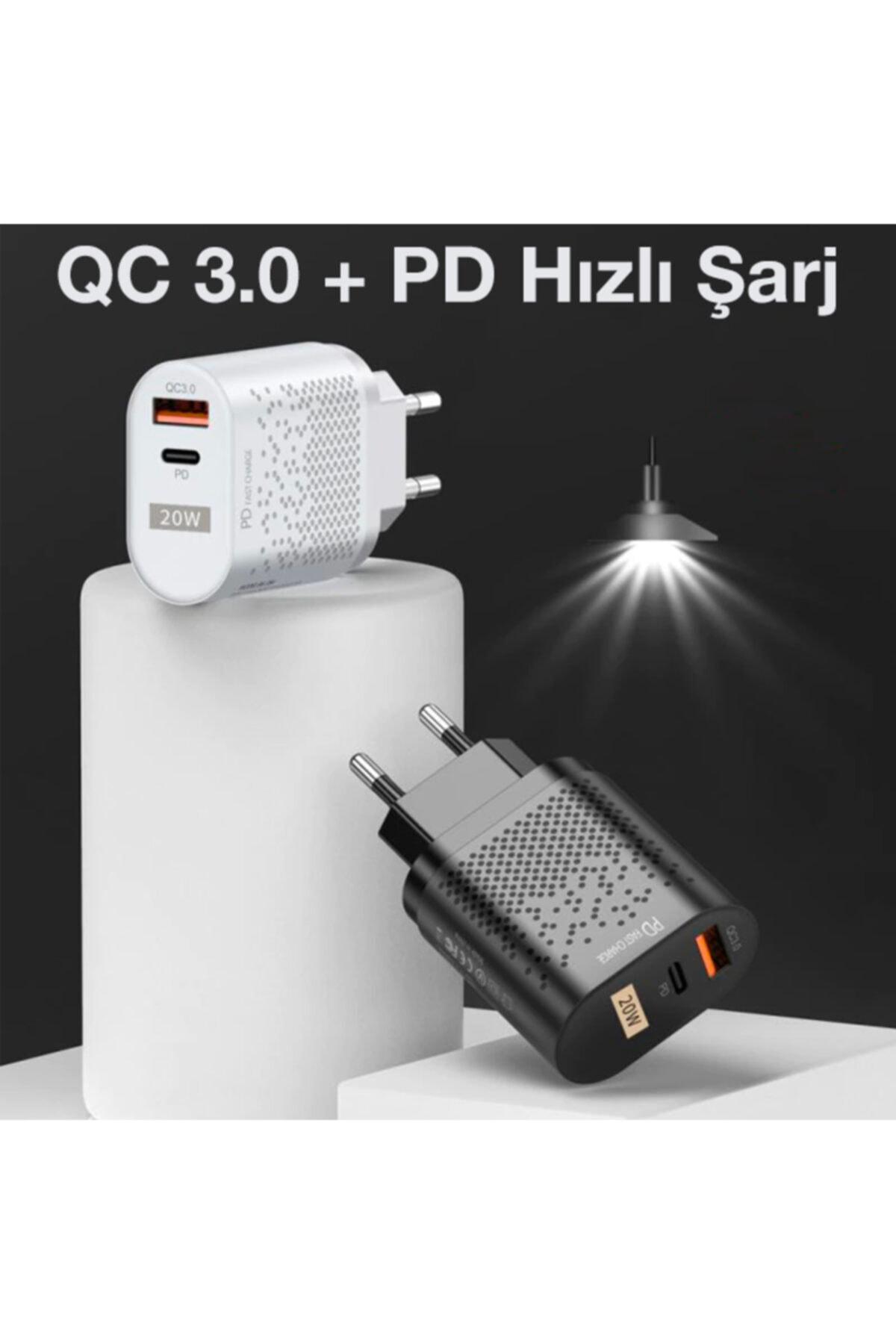 Uslion Bk-384 Universal USB Kablolu 20 W Hızlı Şarj Aleti Beyaz