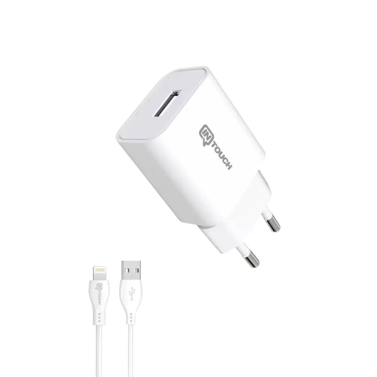 Intouch iPhone Lightning Kablolu Hızlı Şarj Aleti Beyaz