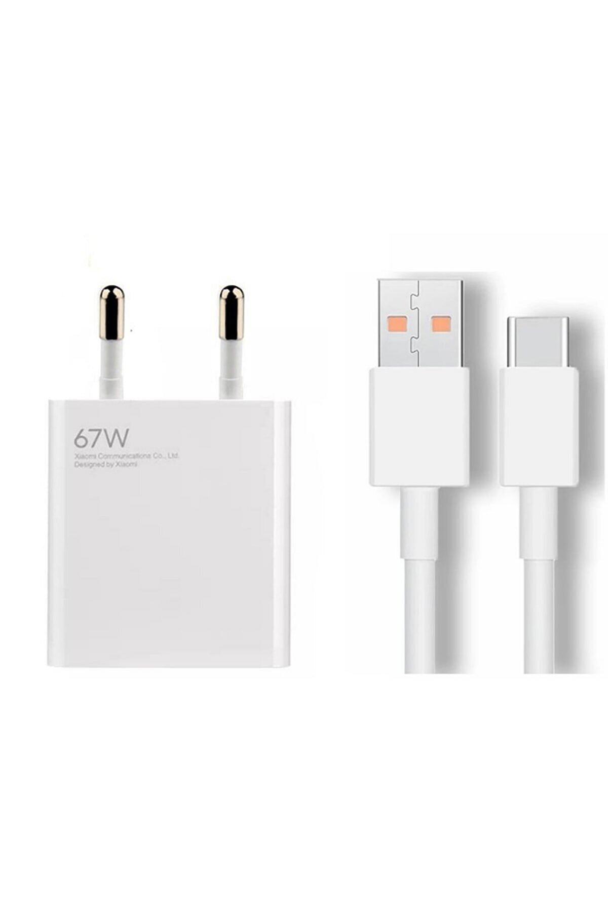 Tekno Yeb Xiaomi Type-C Kablolu 67 W Hızlı Şarj Aleti Beyaz