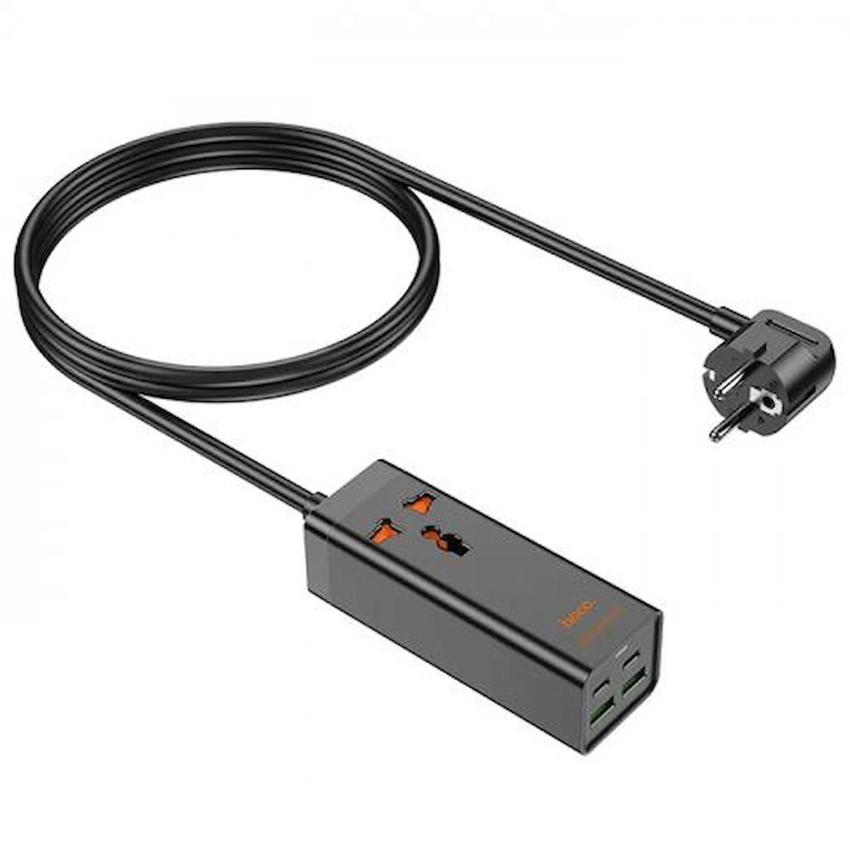 Coofbe Universal Type-C Kablolu 65 W Hızlı Şarj Aleti Siyah