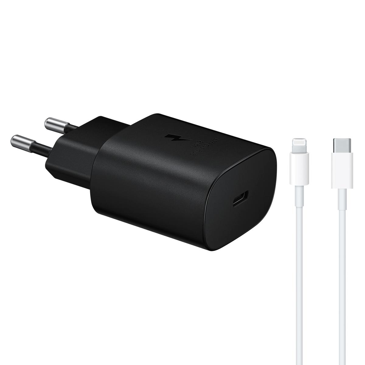 Oem TA800 iPhone Lightning - Type-C Kablolu 25 W 3 Amper Hızlı Şarj Aleti Siyah