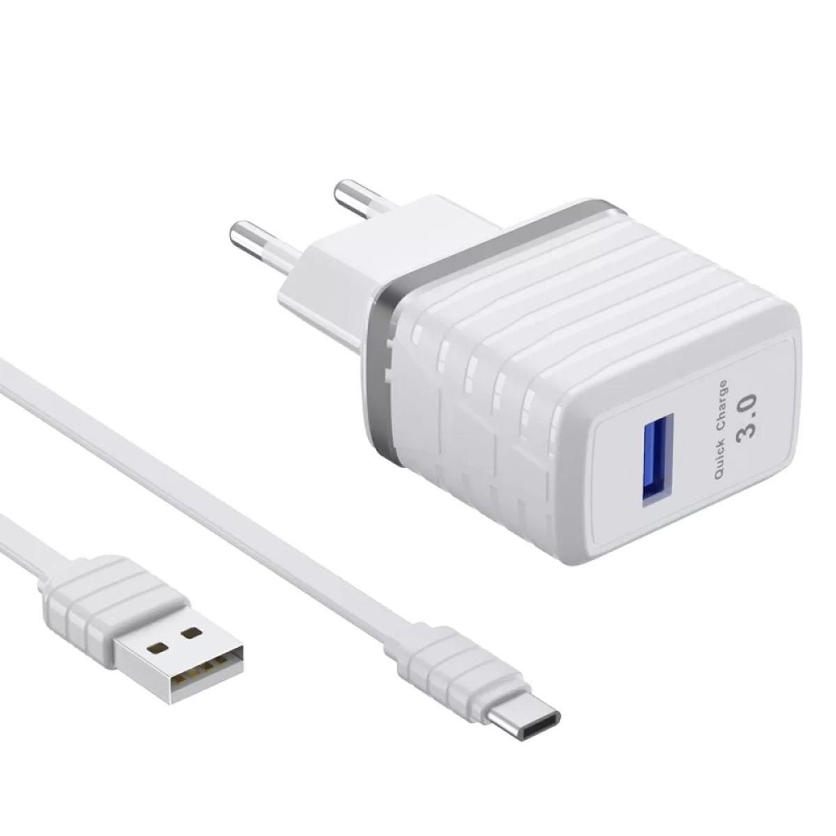 Konfulon C32Q Universal Type-C Kablolu Hızlı Şarj Aleti Beyaz