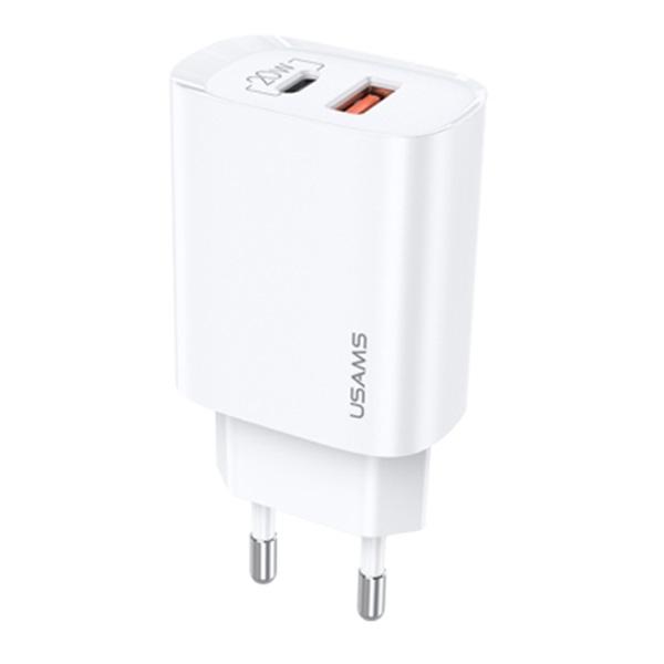 Usams US-CC121 T35 iPhone Lightning Kablolu 20 W Hızlı Şarj Aleti Beyaz