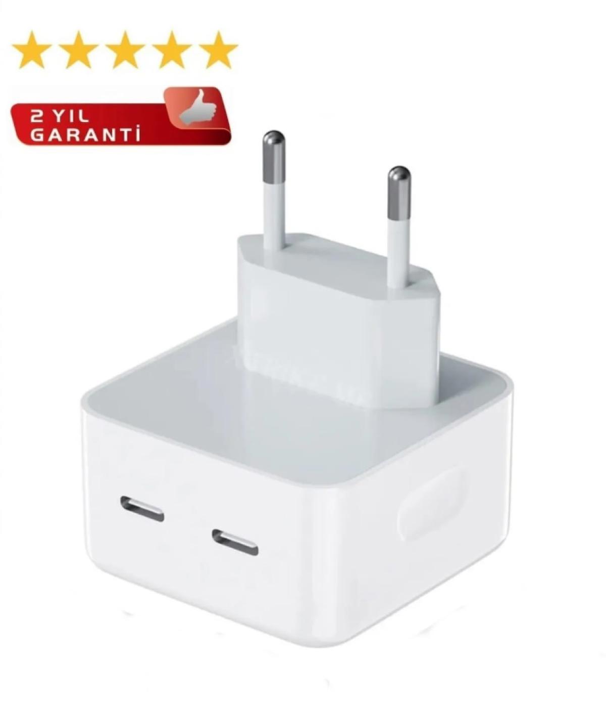 Ateştech iPhone USB Kablolu 35 W Hızlı Şarj Aleti Beyaz