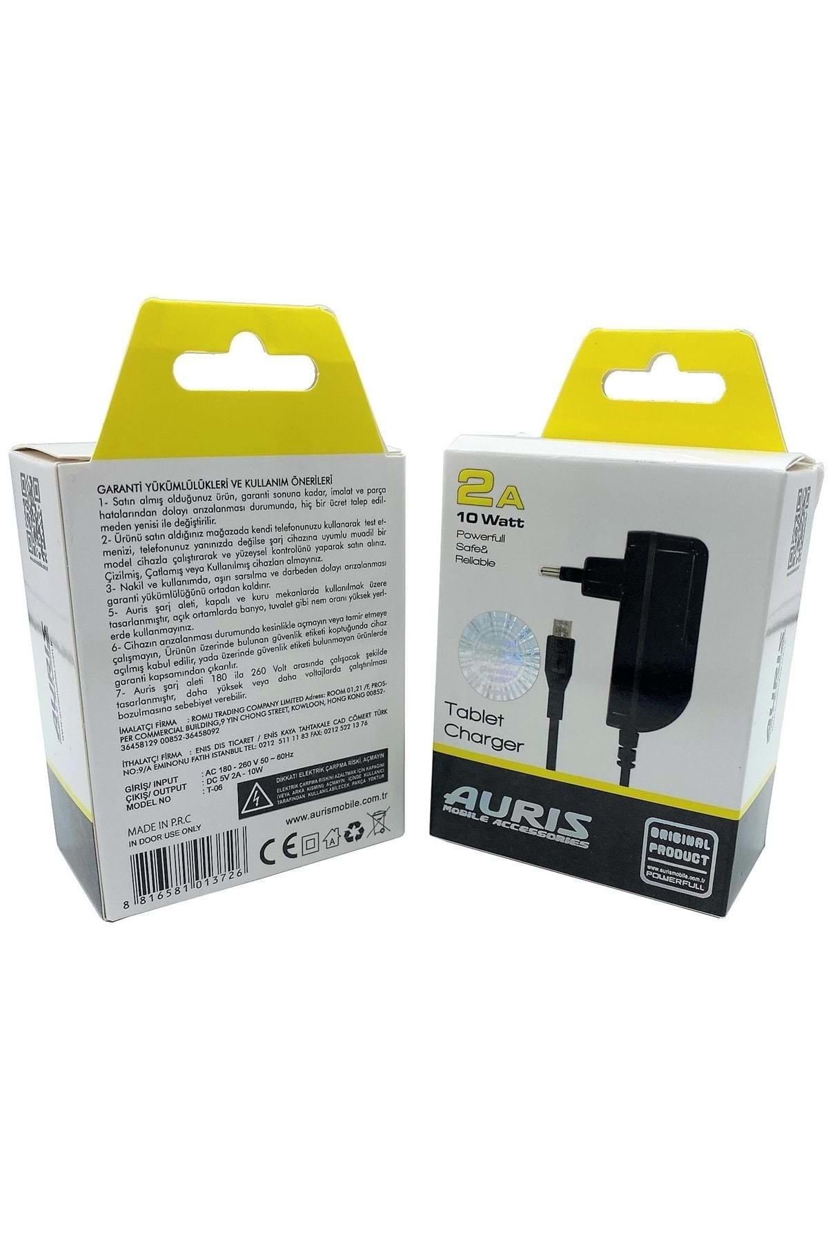 Auris T-06 Universal Micro USB Kablolu 5 W Şarj Aleti Siyah