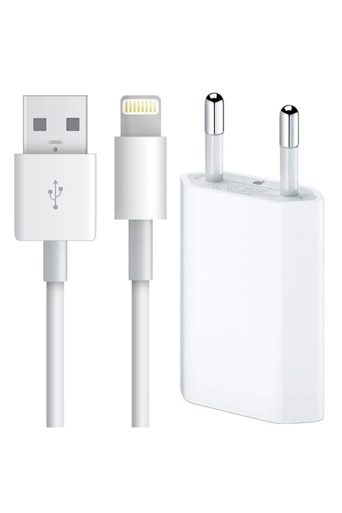 Üniversal iPhone Lightning Kablolu 5 W Hızlı Şarj Aleti Beyaz