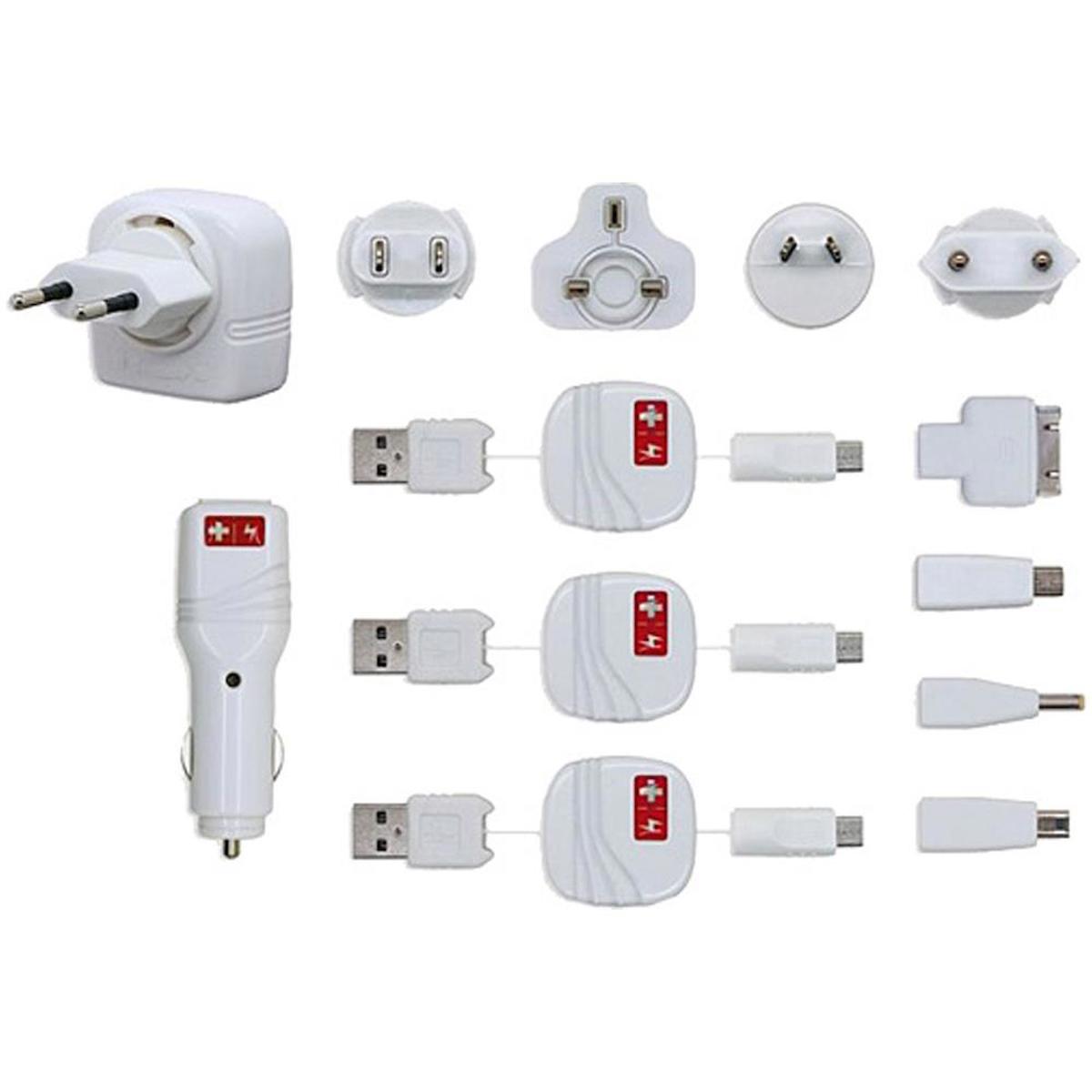 Swiss Charger SCH 10002 Universal Kablolu Hızlı Şarj Aleti Beyaz