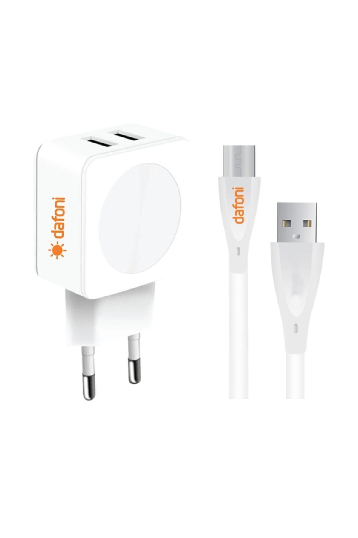 Dafoni DAF-002MC Universal USB Kablolu 5 W 3 Amper Hızlı Şarj Aleti Beyaz