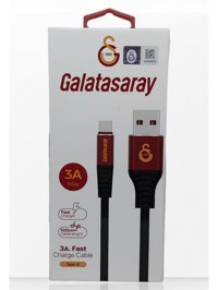 Galatasaray Universal Type-C Kablolu 3 Amper Hızlı Şarj Aleti Siyah