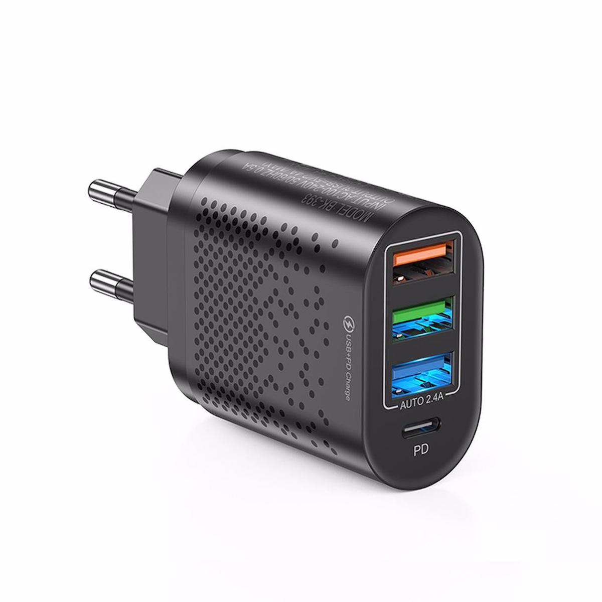 Zuidid Universal Type-C Kablolu 48 W Hızlı Şarj Aleti Siyah
