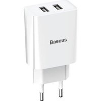 Baseus Speed Mini Dual Universal Type-C Kablolu Hızlı Şarj Aleti Beyaz