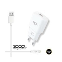 Linktech iPhone Lightning Kablolu 2.1 Amper Hızlı Şarj Aleti Beyaz