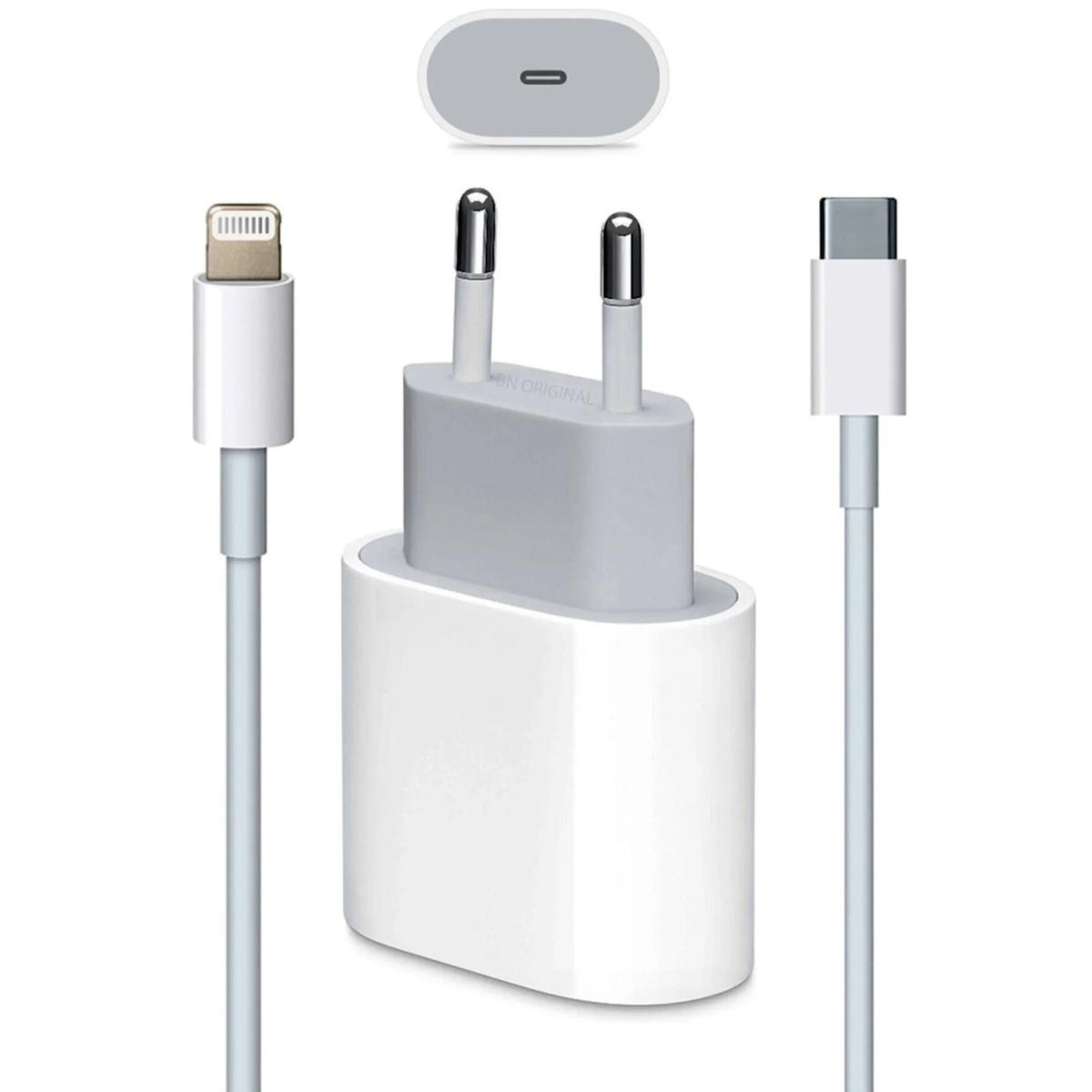 Shopping Store iPhone USB Kablolu 20 W Hızlı Şarj Aleti Beyaz