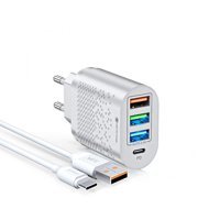 Zuidid Universal Type-C Kablolu 48 W Hızlı Şarj Aleti Beyaz