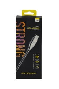 Powerway Universal Type-C Kablolu 2.1 Amper Hızlı Şarj Aleti Siyah