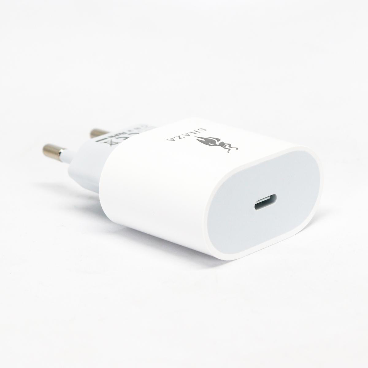 Shaza SZ-101 Universal Type-C Kablolu 20 W Hızlı Şarj Aleti Beyaz