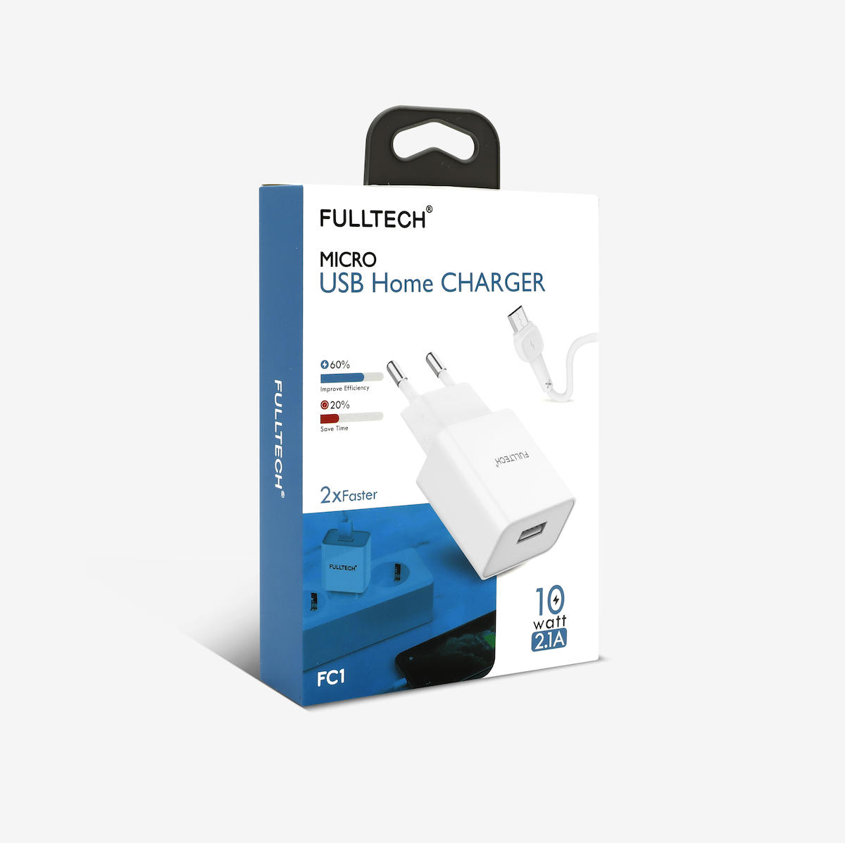 Fulltech FC1 Universal Micro USB Kablolu 10 W 2.1 Amper Hızlı Şarj Aleti Beyaz