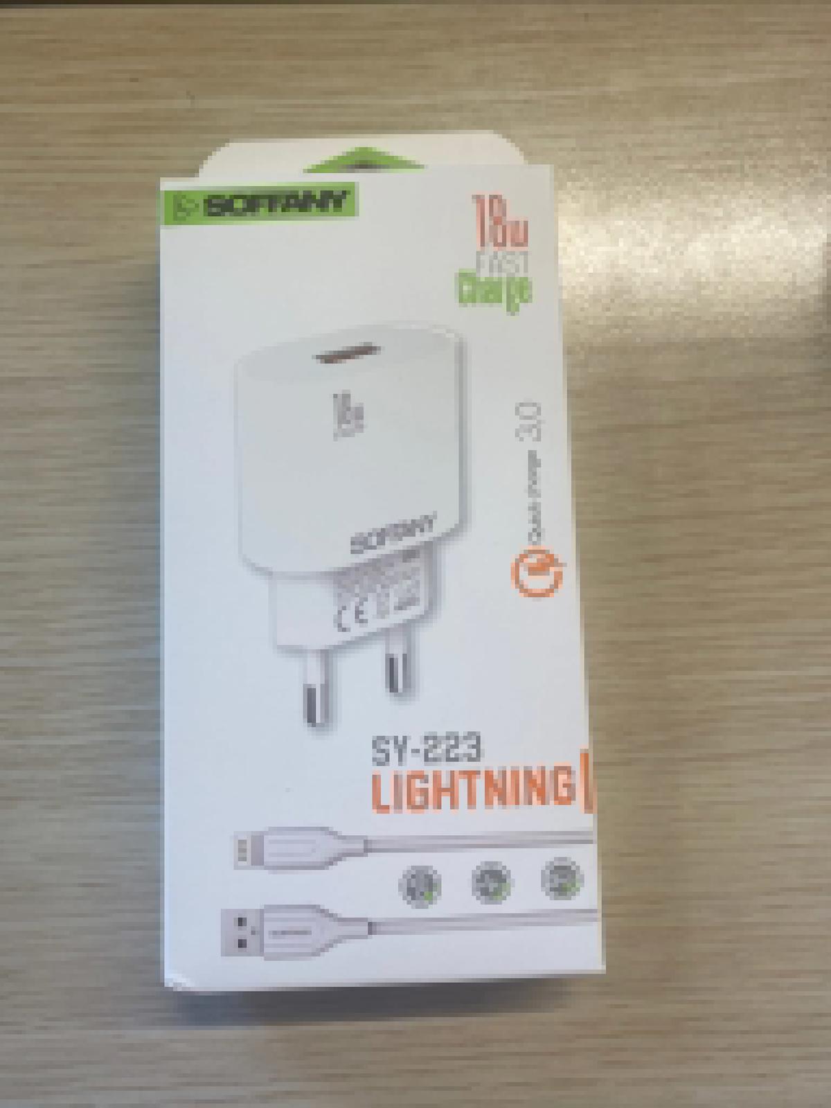 Soffany SY-223 iPhone Lightning Kablolu Hızlı Şarj Aleti Beyaz