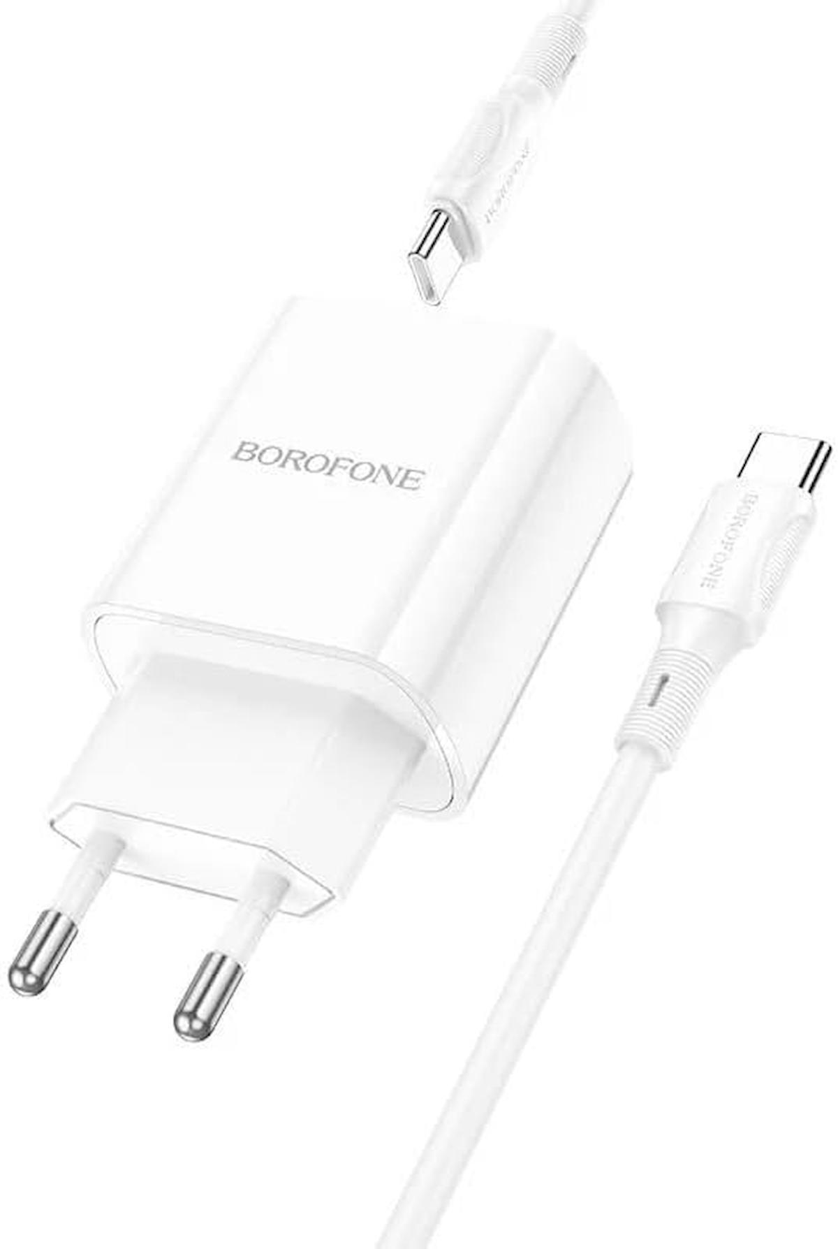 Coverzone Universal Type-C Kablolu 20 W Hızlı Şarj Aleti Beyaz