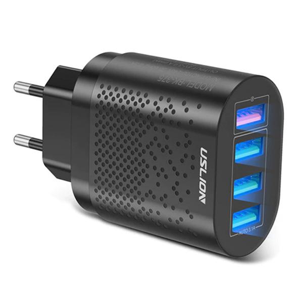 Uslion Bk-375 Universal USB Kablolu 48 W Hızlı Şarj Aleti Siyah