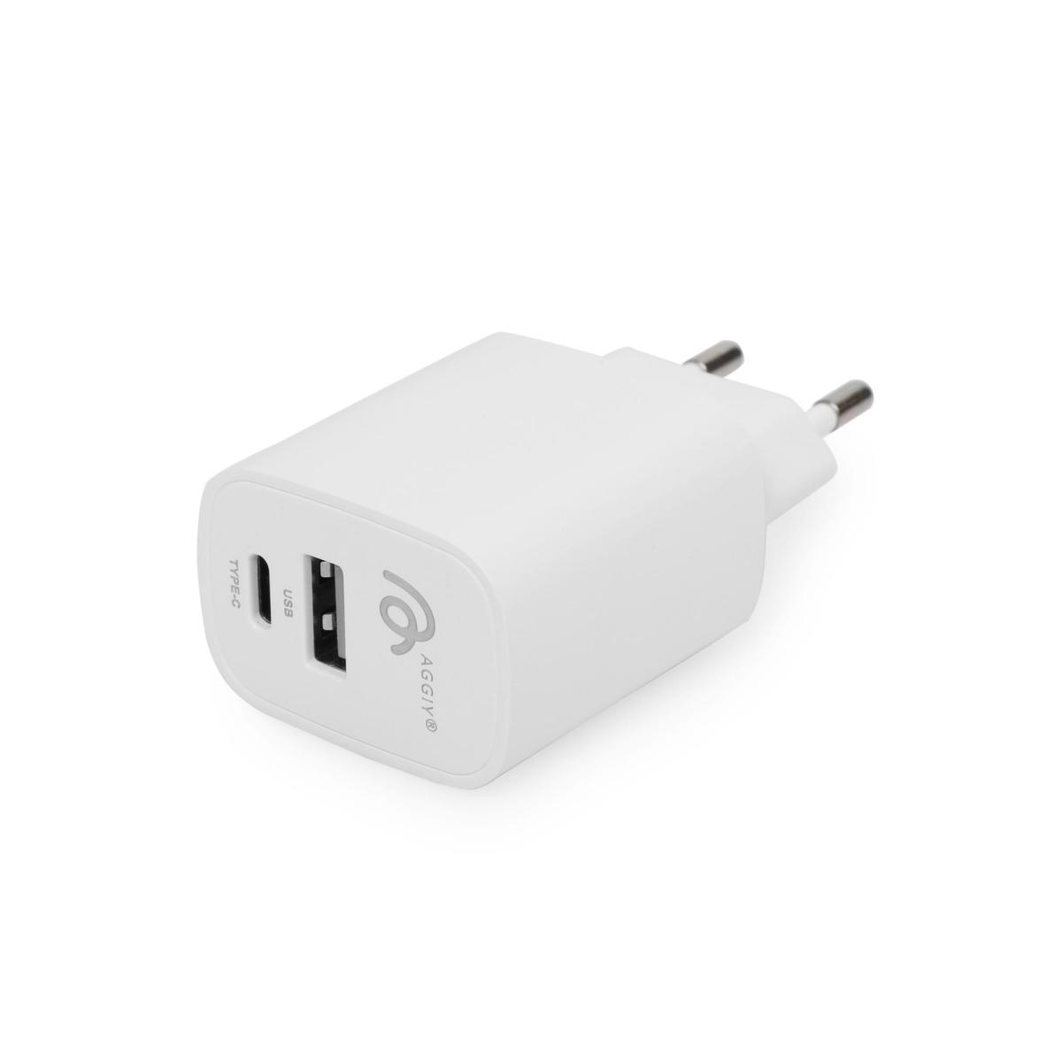 Aggiy AG-48 Universal Kablolu 18 W Hızlı Şarj Aleti Beyaz