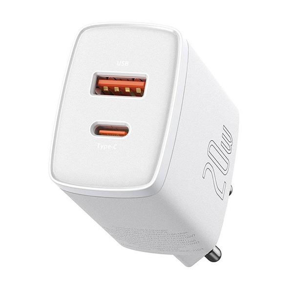 Baseus Universal USB Kablolu 20 W Hızlı Şarj Aleti Beyaz