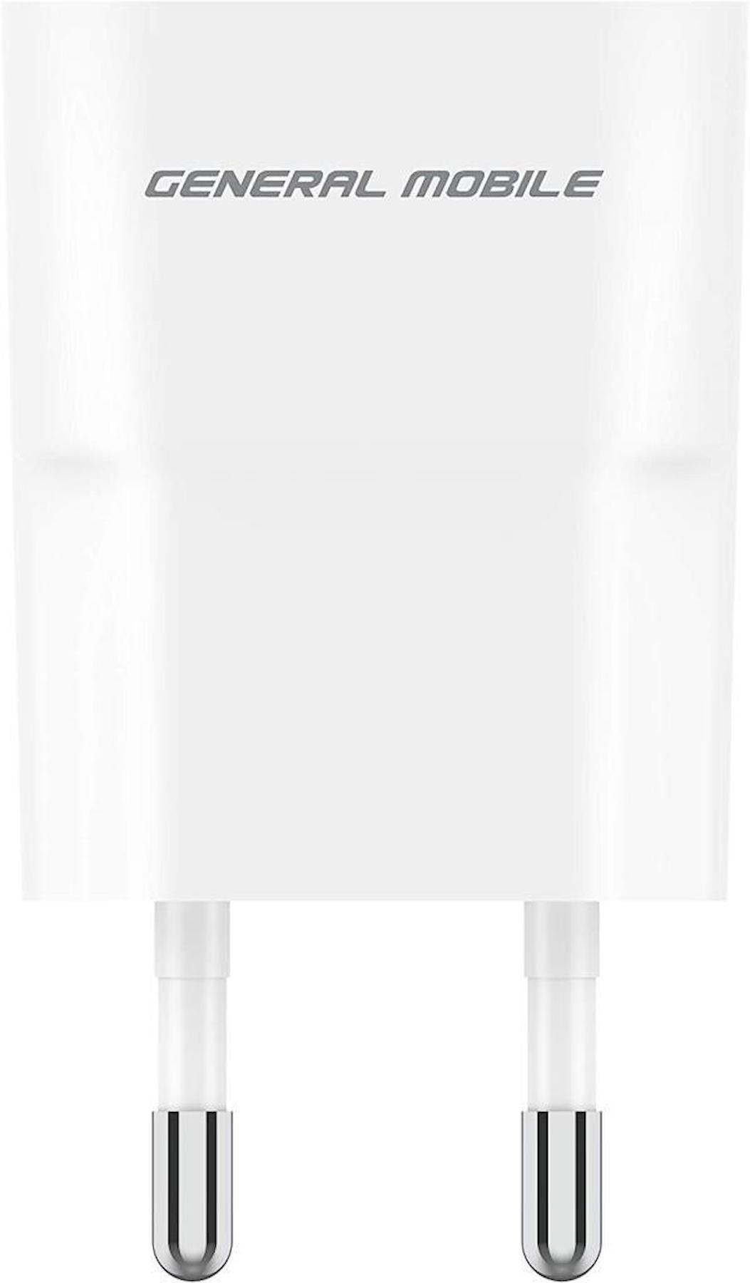 General Mobile M100384 Universal USB Kablolu Hızlı Şarj Aleti Beyaz