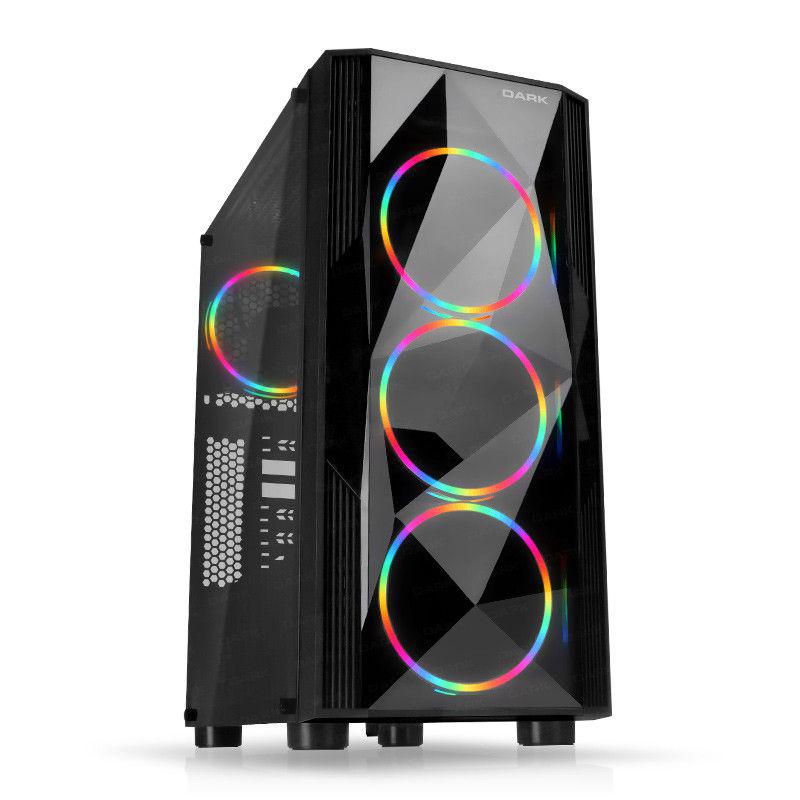 Dark Diamond Pro RGB Mesh 4 Fanlı 750 W Siyah Dikey Kullanım ATX Bilgisayar Kasası