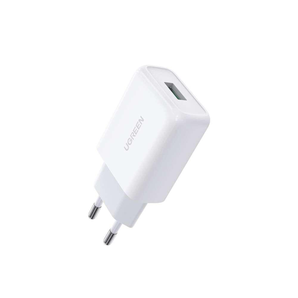 Ugreen Universal USB Kablolu 18 W Hızlı Şarj Aleti Beyaz