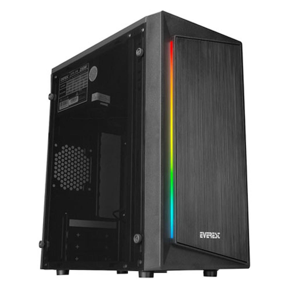 Rexdragon Impetus Login IMP01 RGB 1 Fanlı Siyah Dikey Kullanım ATX Oyuncu Bilgisayar Kasası