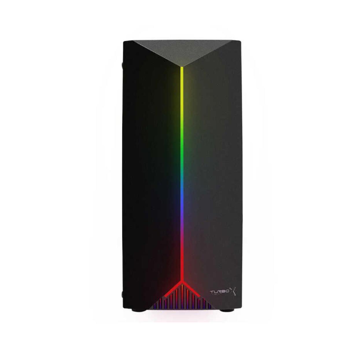 Turbox Centauri X312B RGB 1 Fanlı Siyah Dikey Kullanım ATX Oyuncu Bilgisayar Kasası