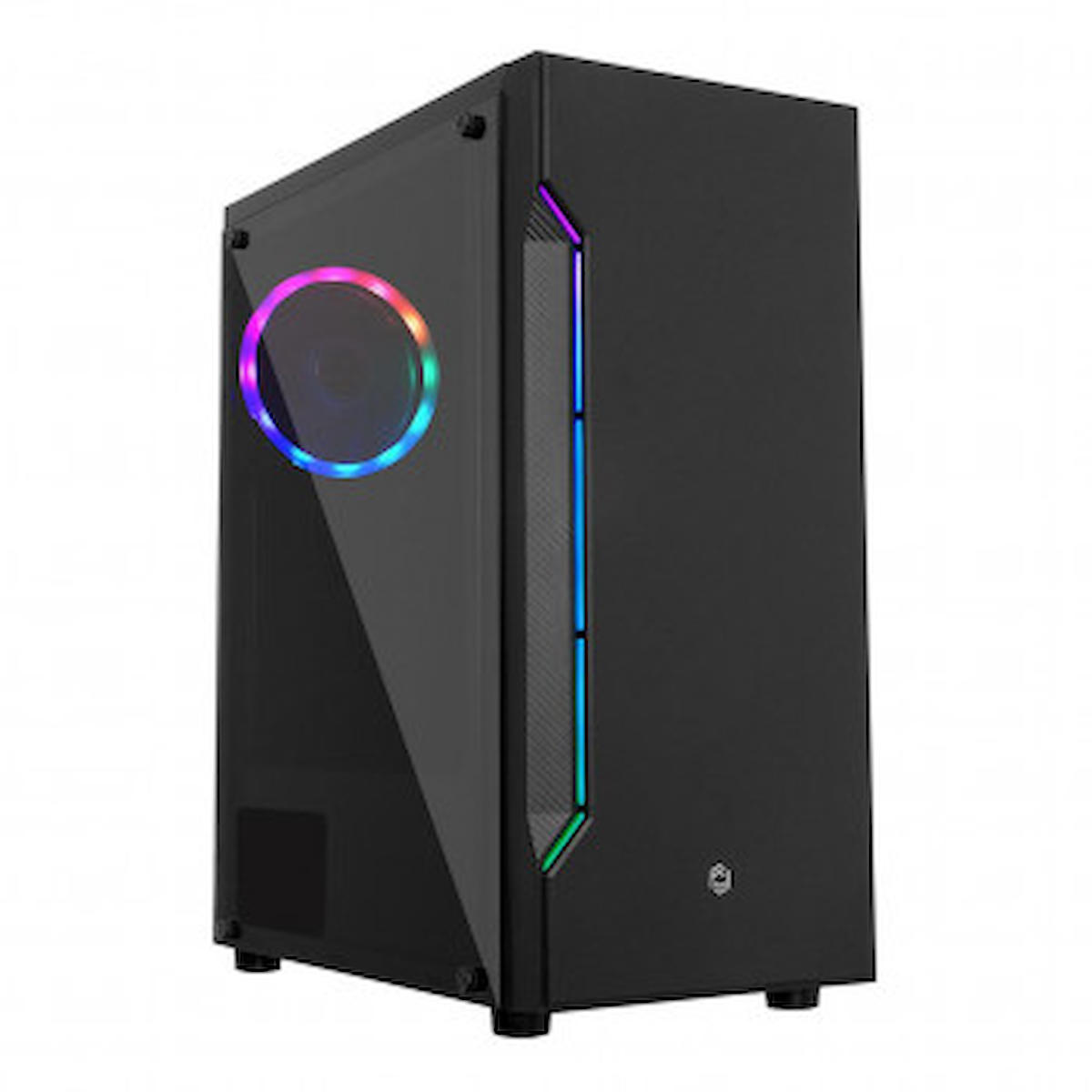 Frisby FC-8945G RGB 1 Fanlı Siyah Dikey Kullanım ATX Oyuncu Bilgisayar Kasası