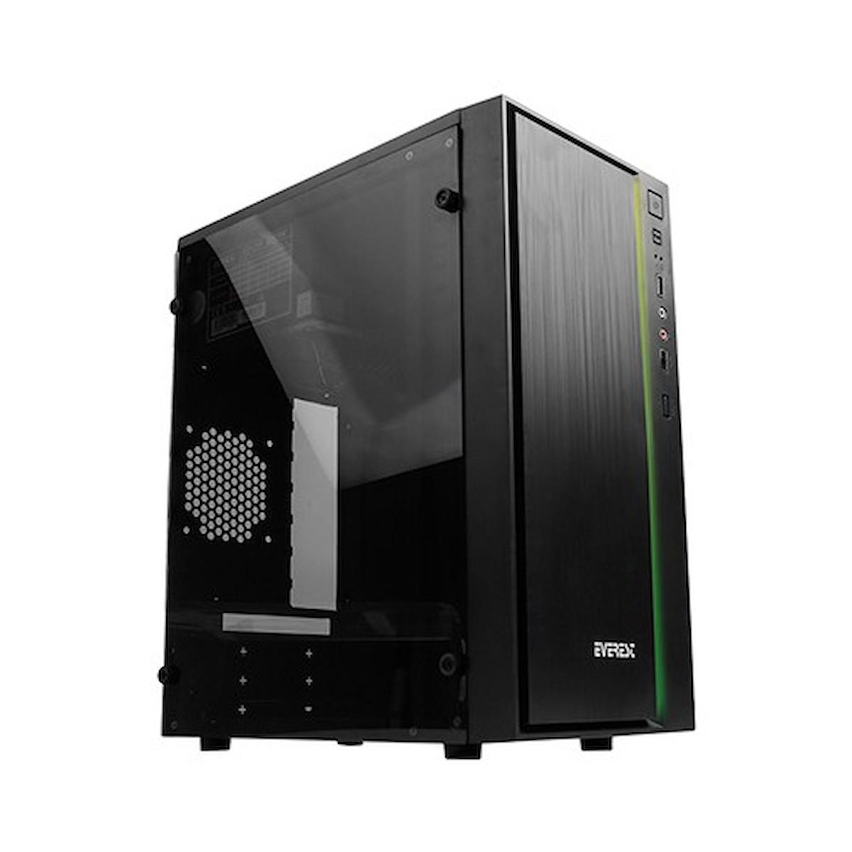 Everest RGB 1 Fanlı 250 W Siyah Dikey Kullanım ATX Bilgisayar Kasası