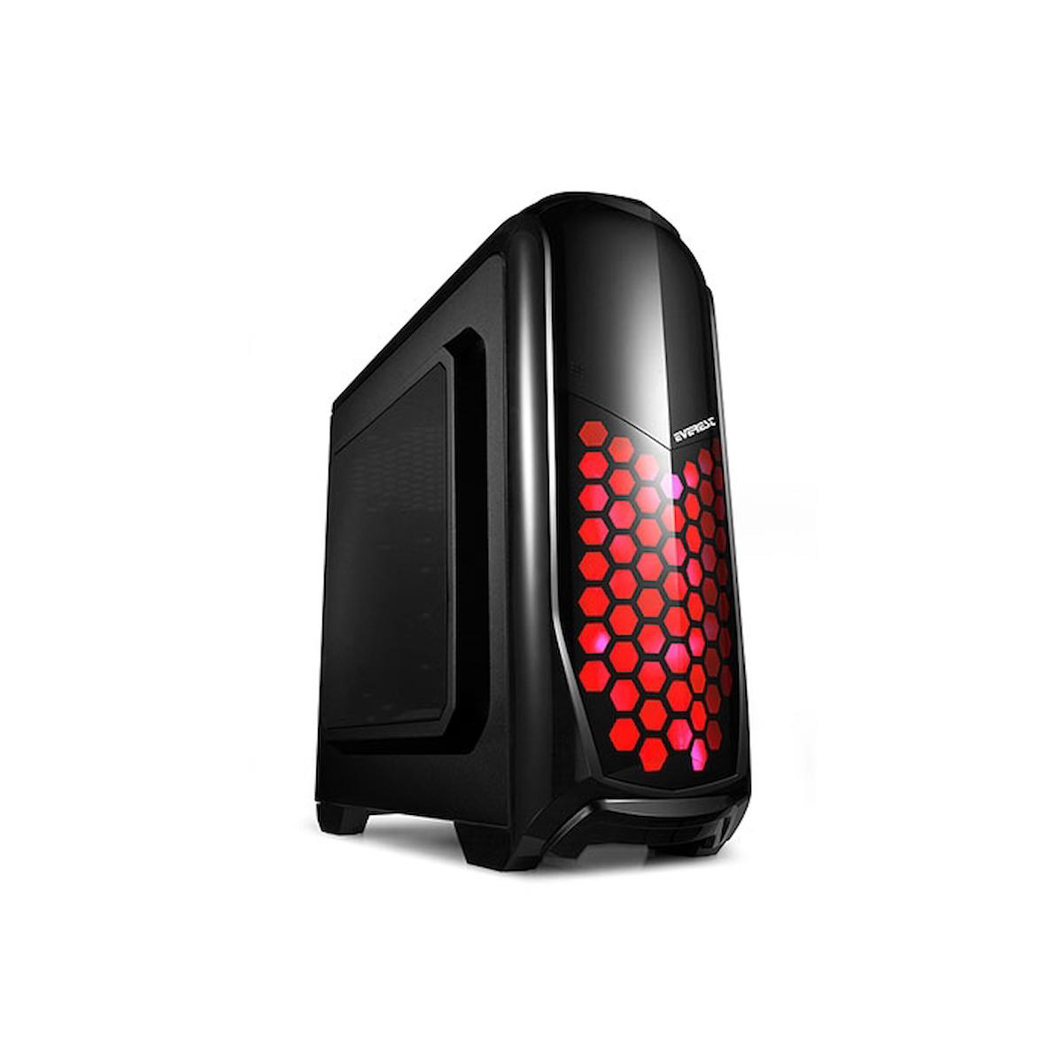 Rampage RGB 3 Fanlı Siyah Dikey Kullanım ATX Bilgisayar Kasası