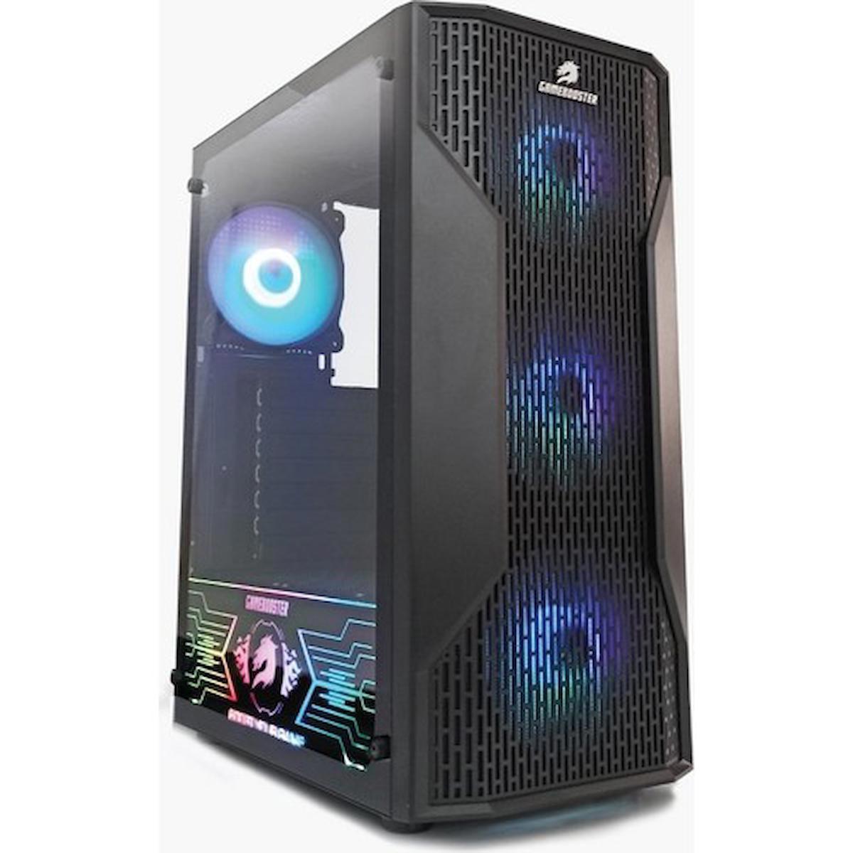 Gamebooster Gb-G3309B RGB Mesh 4 Fanlı Siyah Dikey Kullanım ATX Bilgisayar Kasası