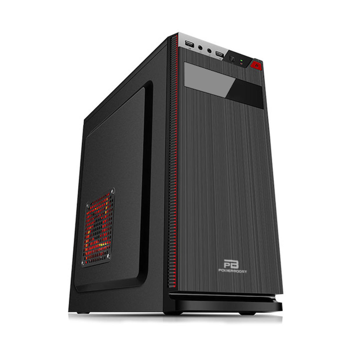 Power Boost Vk-B001S 1 Fanlı Siyah Dikey Kullanım ATX Standart Bilgisayar Kasası