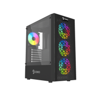 Zoko Ozzy RGB 4 Fanlı Siyah Dikey Kullanım ATX Oyuncu Bilgisayar Kasası