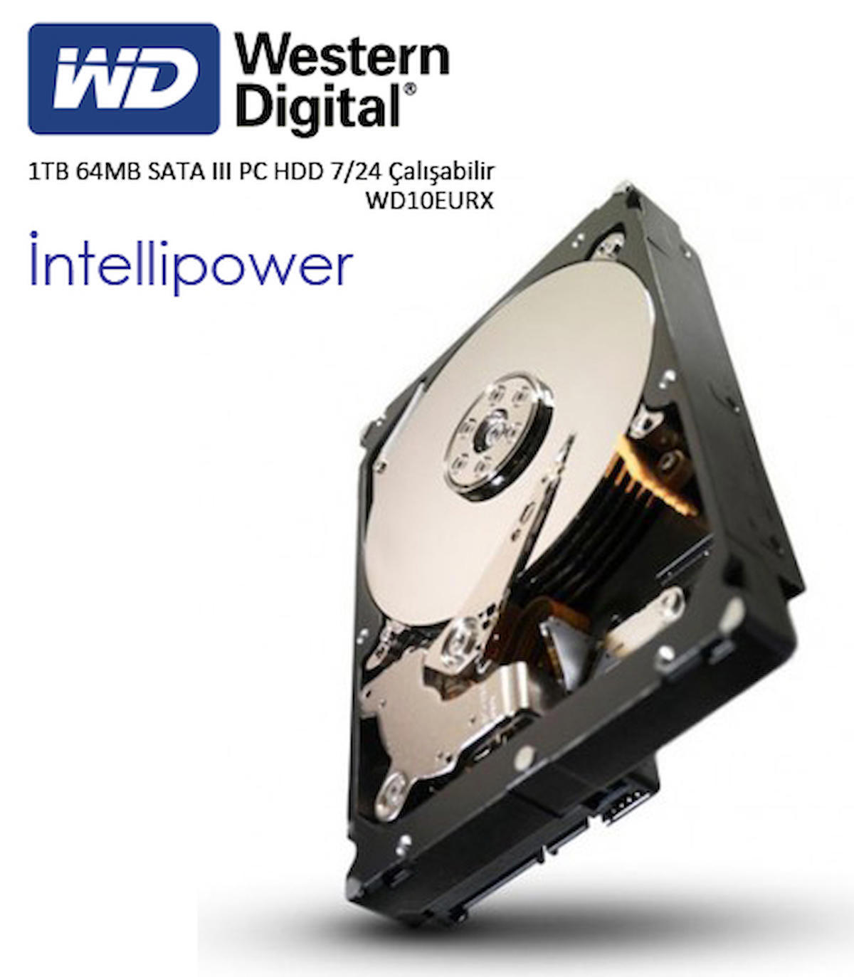 Western Digital WD10EURX 1 TB 3.5 inç 5400 RPM 64 MB SATA 3.0 PC Harddisk