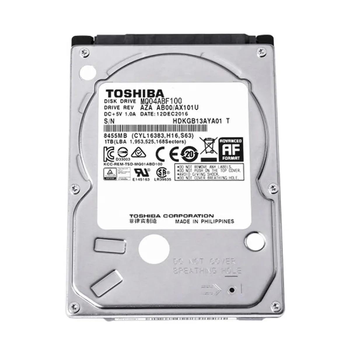 Toshiba Mobile Thin MQ04ABF100 1 TB 2.5 inç 5400 RPM 128 MB SATA 3.0 PC Harddisk