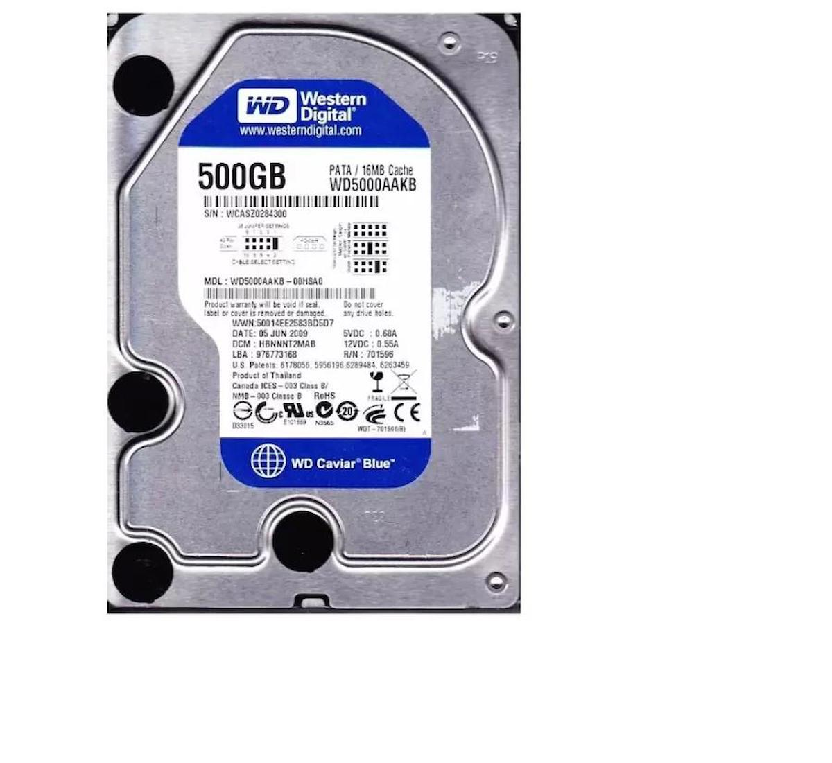 Western Digital 500 GB 3.5 inç 7200 RPM PC Harddisk