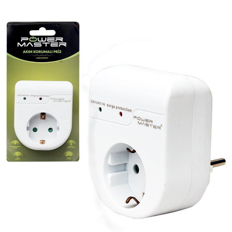 Power PM-18521 Topraklı İç Mekan Tekli Priz Beyaz
