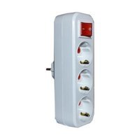 Mirsa Topraklı İç Mekan Üçlü Elektrik Prizi Beyaz