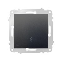 Ovivo Tenda Grano Çerçevesiz Kapaklı Topraklı İç mekan Tekli Elektrik Prizi Siyah