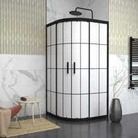 Tekno Duşakabin Black Orion 6 mm Karolajlı Tam Kumlamalı Oval Duşakabin - 90 x 90