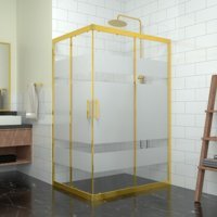 Tekno Duşakabin Gold Rigel 6 mm Kumlamalı Cam Dikdörtgen Duşakabin - 90 x 130
