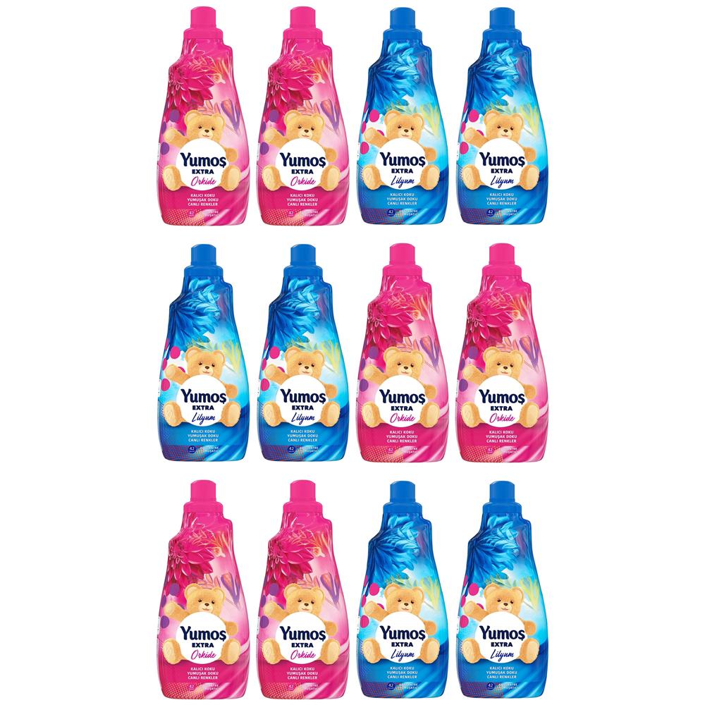 Yumoş Extra Konsantre Lilyum - Orkide 42 Yıkama Yumuşatıcı 12 x 11 lt