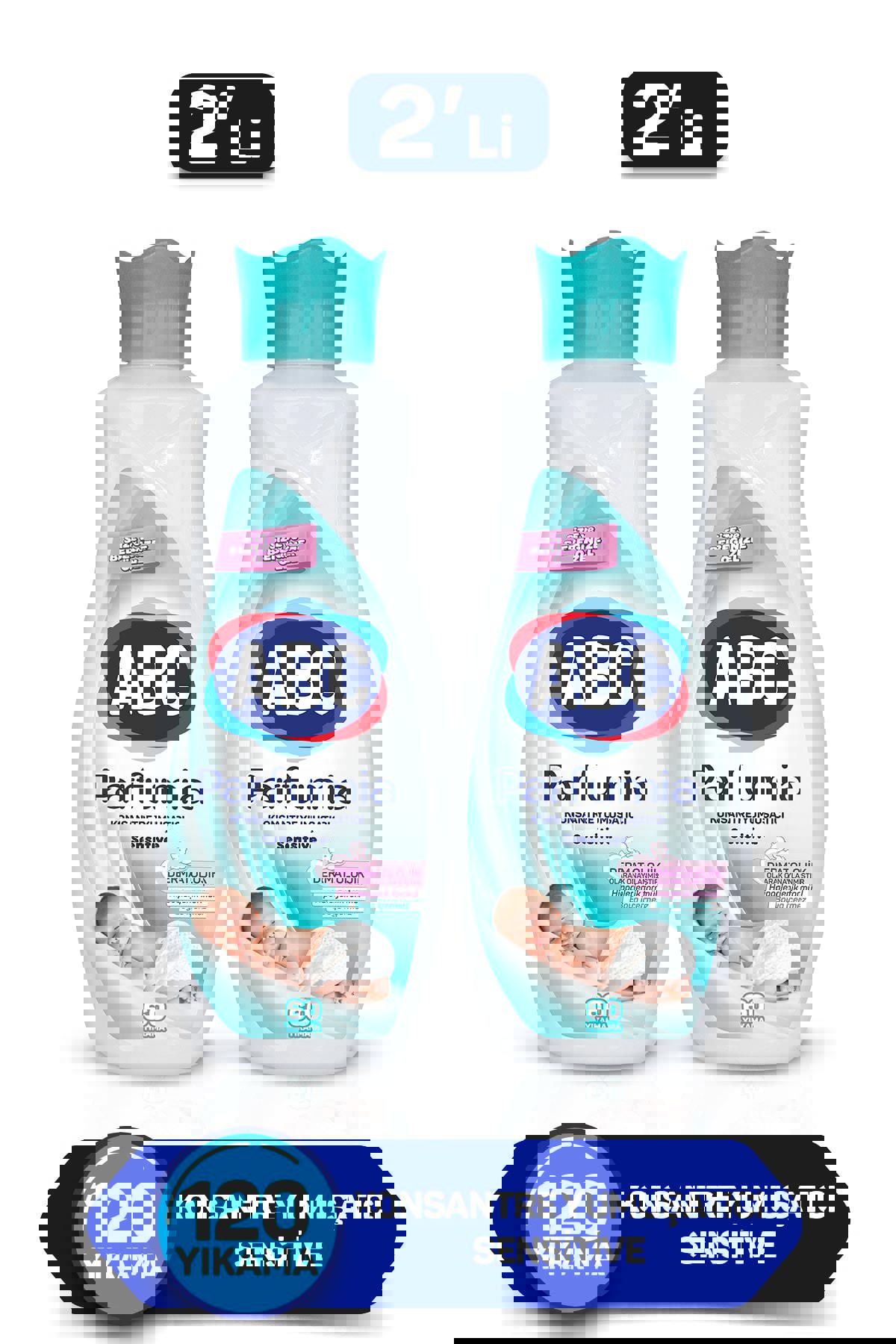 ABC Parfumia Sensitive Konsantre 60 Yıkama Yumuşatıcı 2 x 1.44 lt